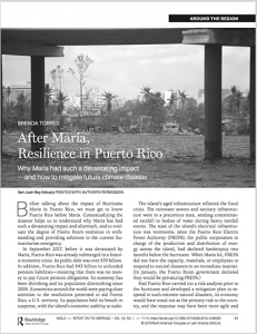 After María, Resilience in Puerto Rico
